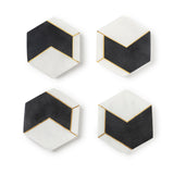 black and white marble coasters