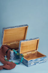 Storage Boxes Fashion Jewelry Wooden Boxes Set of 2