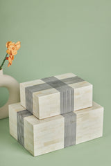 Decorative Small Wooden Box - Set of 2