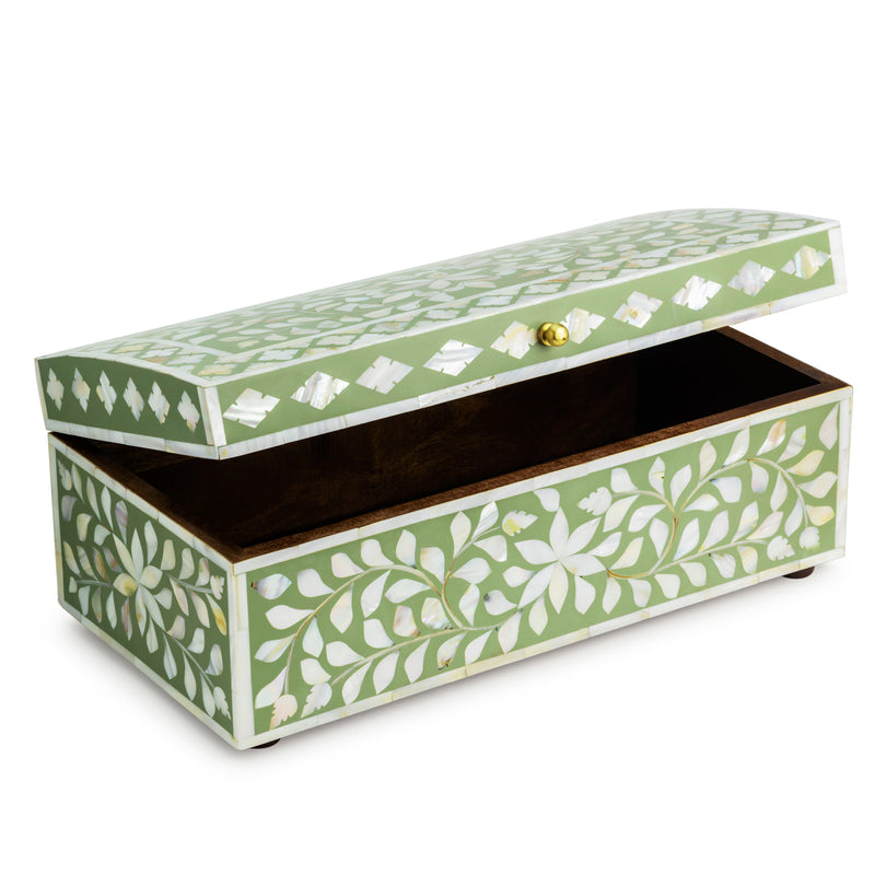 Wooden Keepsake Treasure Chest Trinket Box 