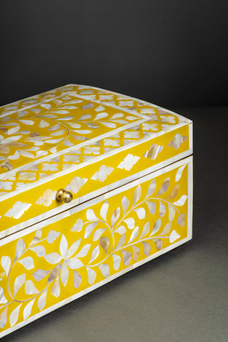 Yellow Wooden Memory Box