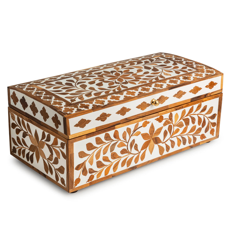 White & Brown Keepsake Boxes for Jewelry and more