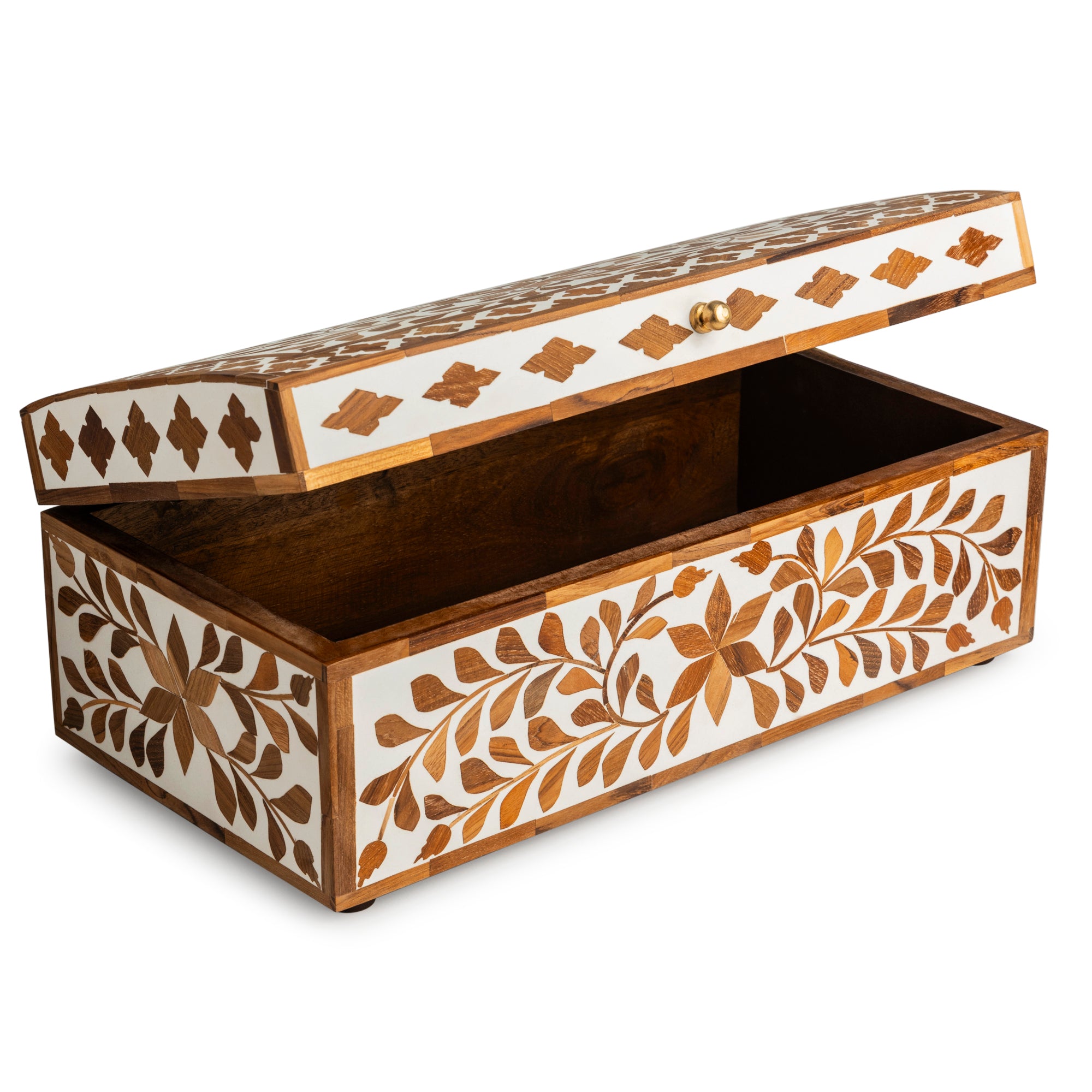 Decorative wood boxes with lids
