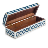 Jodhpur Mother of Pearl Decorative Box - Blue, Small