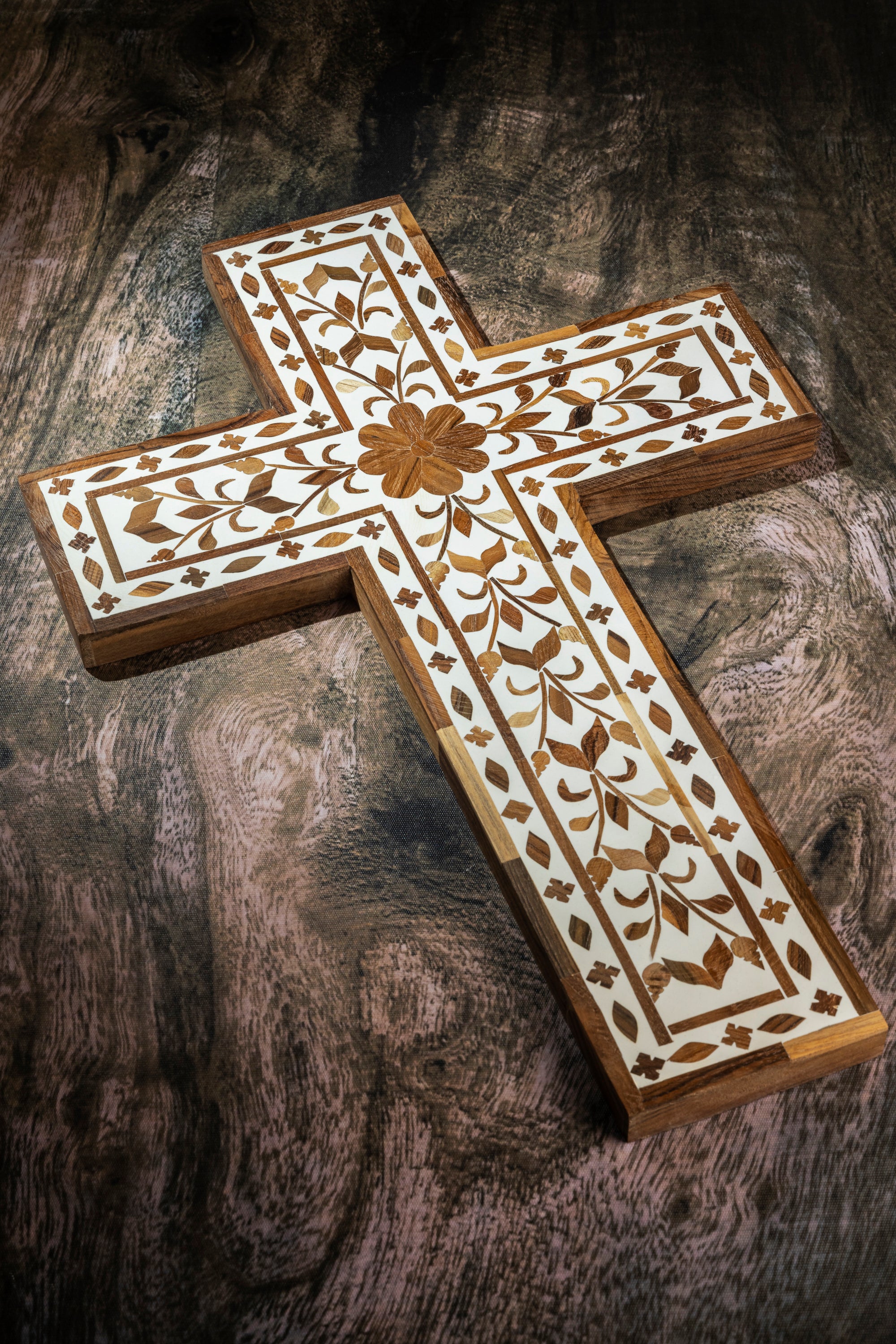 Wood Christian Wall Cross Handcrafted