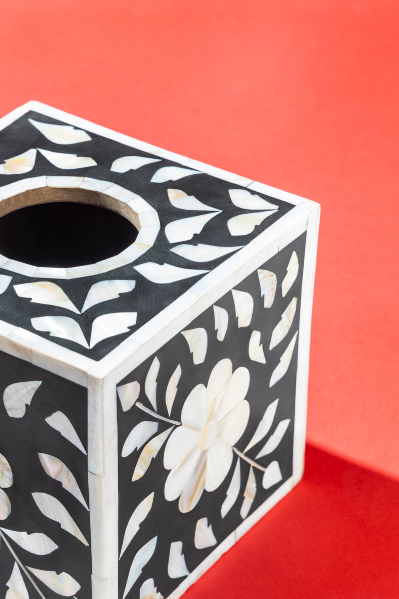 Wooden Square Tissue Box Cover