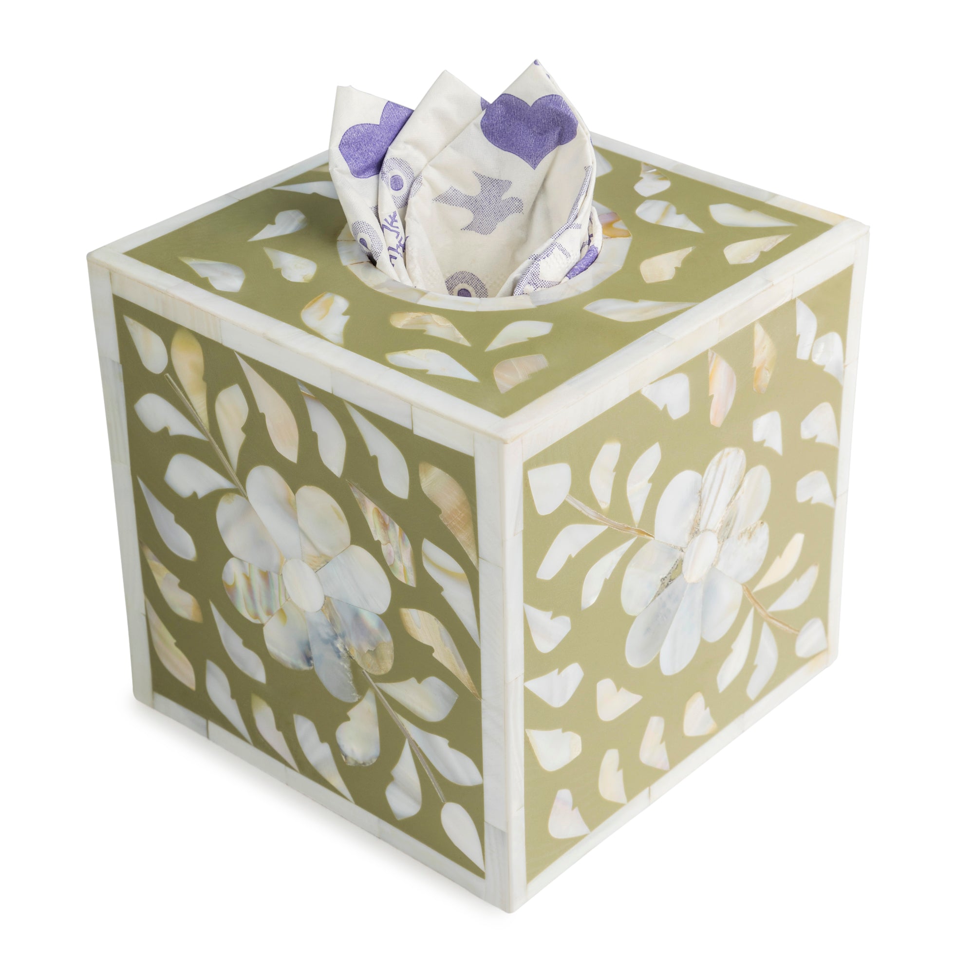 Wood Tissue Box Cover (6 x 6 x 6 in)
