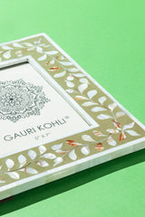 Beige White Pearl Inlay Picture Frames - 5x7
