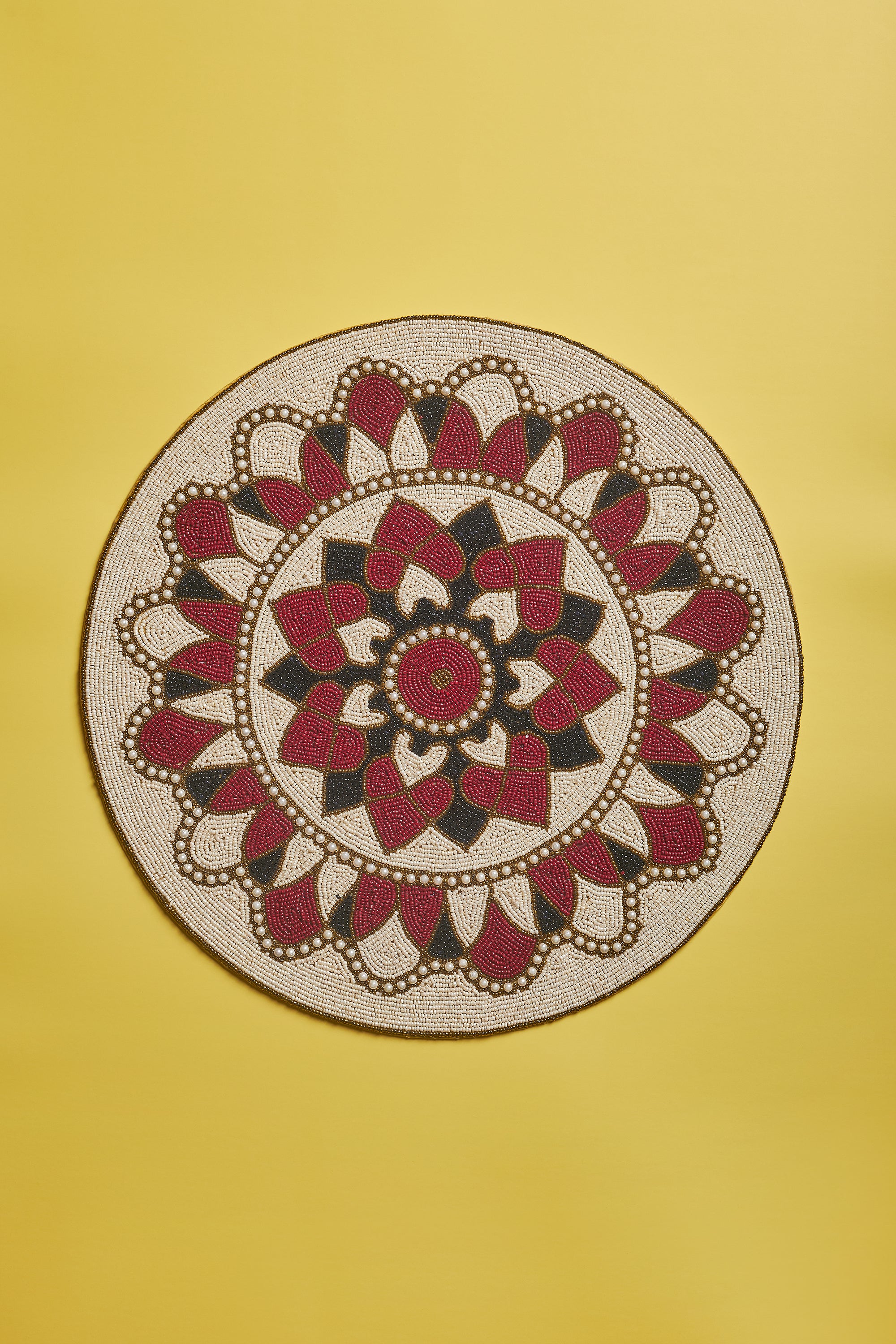 15 inches Beaded Placemats round for Gathering